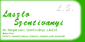 laszlo szentivanyi business card