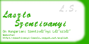 laszlo szentivanyi business card